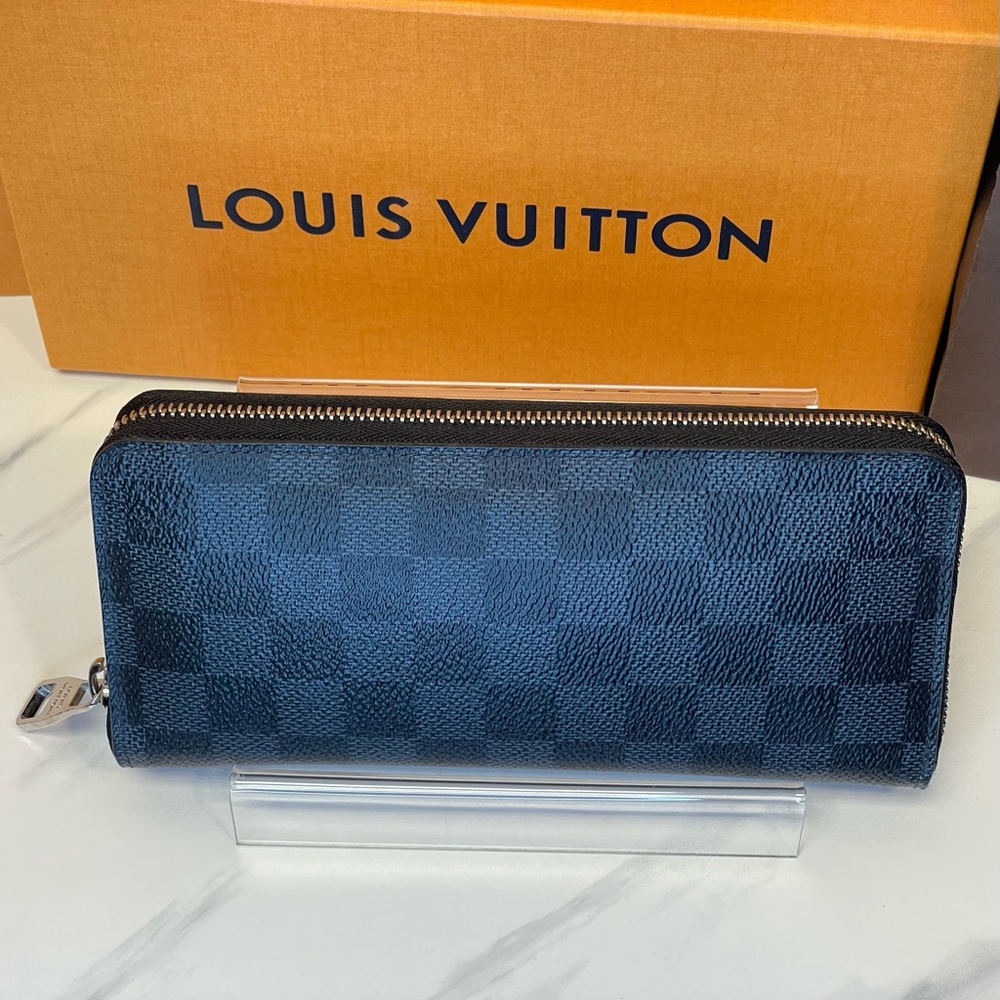 Rare🔥Navy Louis Vuitton Cobalt Blue Damier Long Zippy Wallet! FULL INCLUSION!